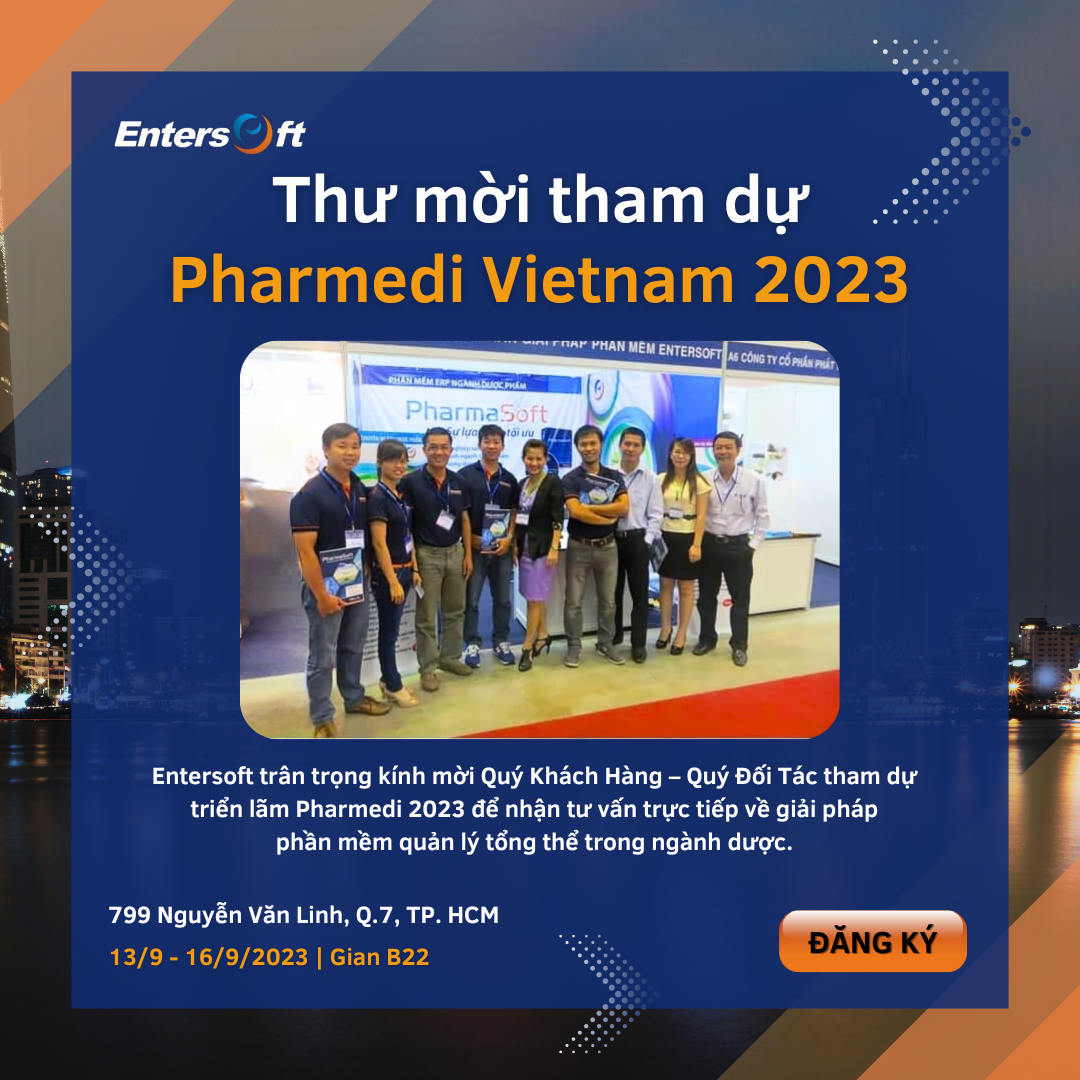 Thông báo: Entersoft góp mặt tại triển lãm Pharmedi Vietnam 2023